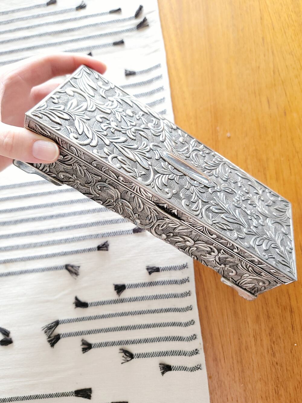 Godinger Foliage Scroll Silverplate Jewelry Box